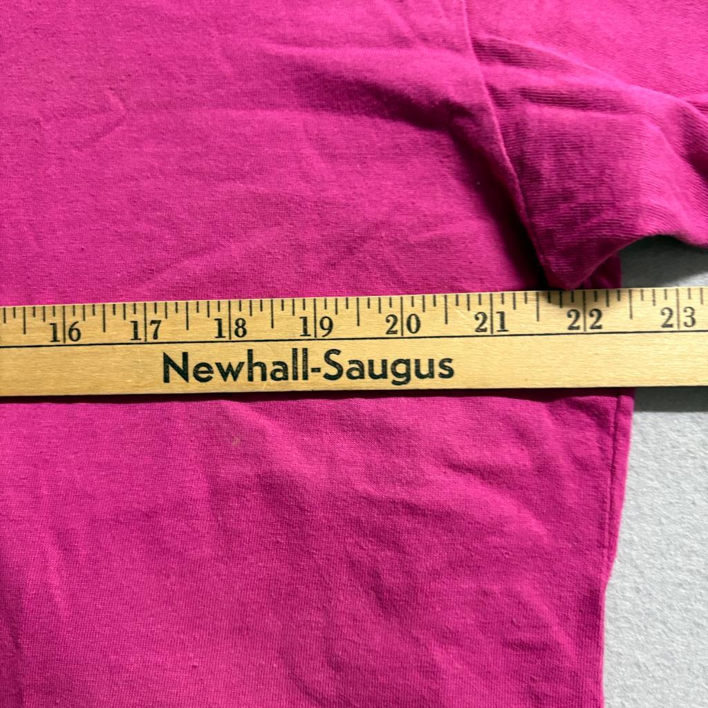 Vintage Key Elements Blank T-Shirt Mens Large Magenta Pink Single Stitch Cotton