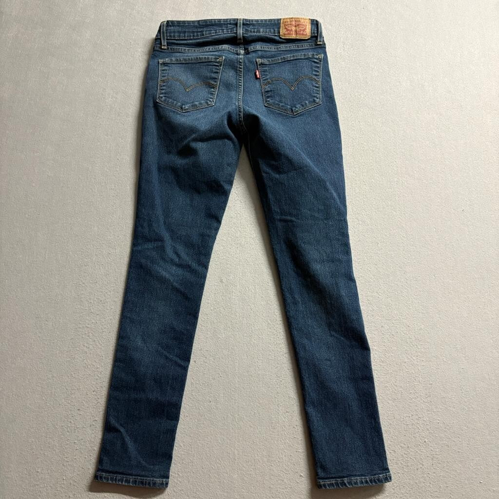 Levi's 711 Skinny Jeans Womens 26 Blue Denim Medium Wash Stretch Pants W26 L28