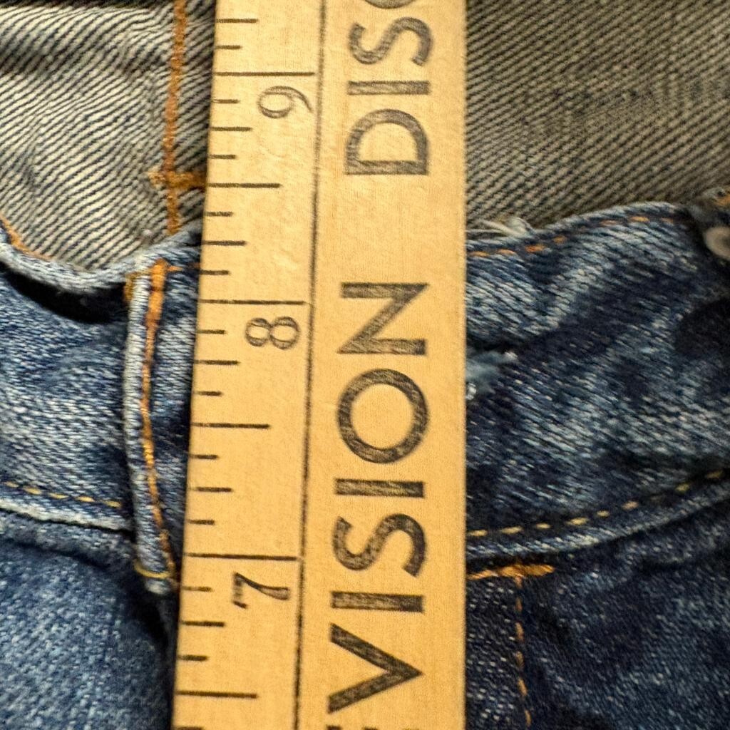 Hollister Classic Straight Jeans Womens 30x30 Blue Denim Raw Hem Button Fly