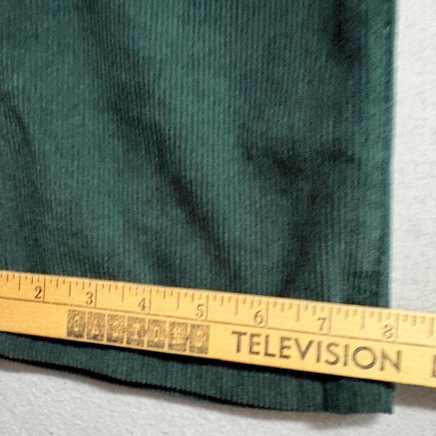 Shein Corduroy Pants Womens Small Green High Rise Straight Leg Stretch Casual