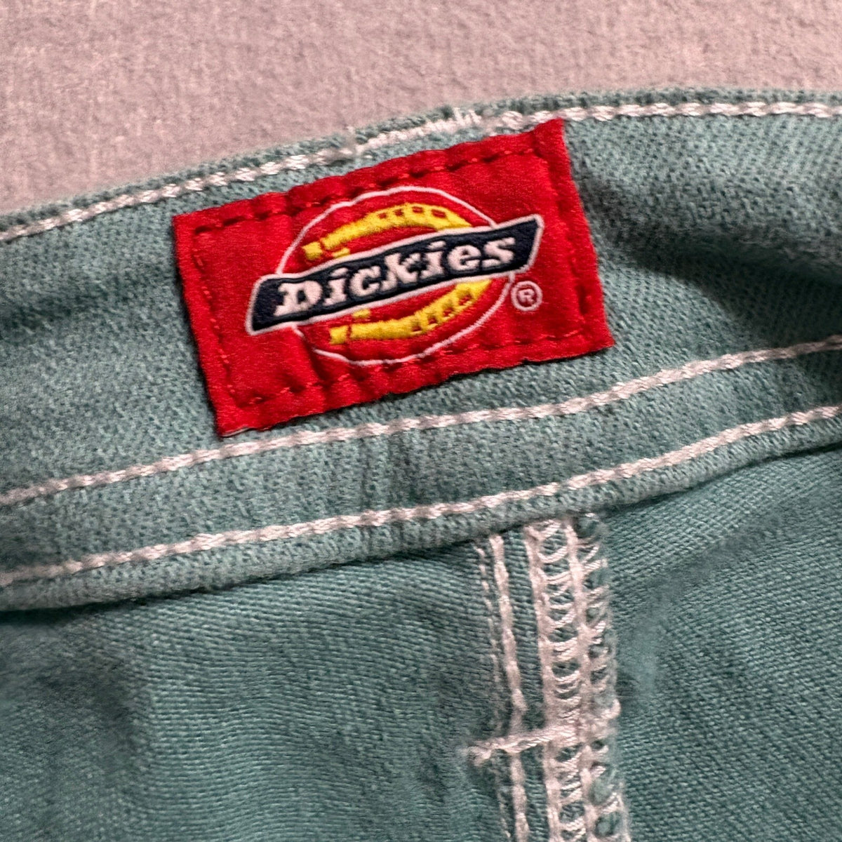 Dickies Carpenter Jeans Mens 28x33 Green Denim Utility Work Pants