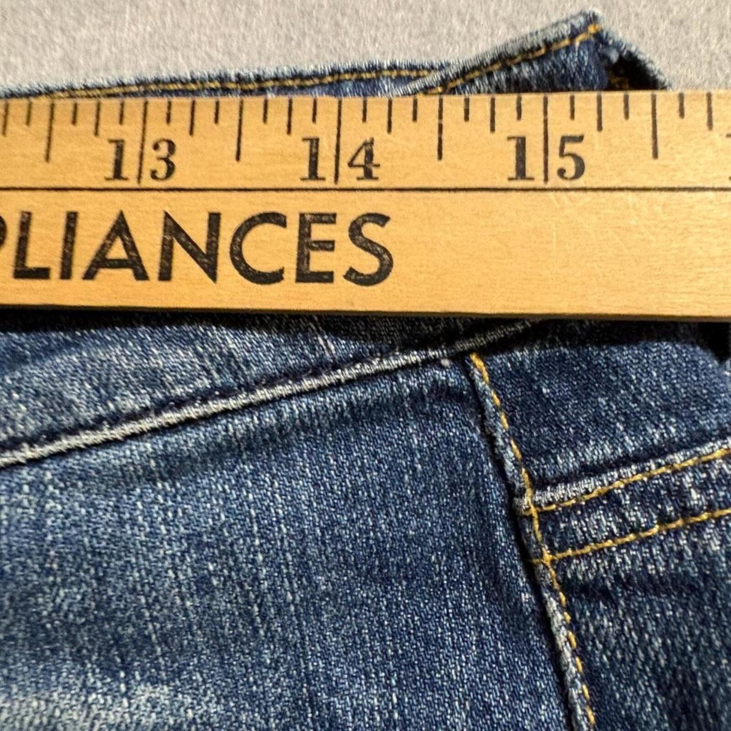 Fornarina Mia Jeans Womens 31 Blue Denim Low Rise Skinny Ankle Zip Stretch Italy