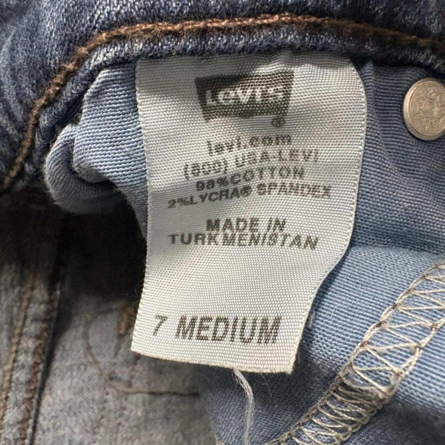 Levis 515 Bootcut Jeans Womens Size 7 Medium Blue Denim Flap Pocket Low Rise