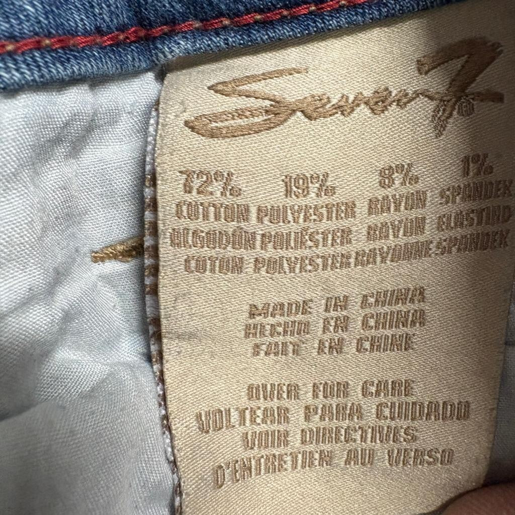 Seven7 Moto Skinny Jeans Womens 4 Blue Denim Ribbed Pleated Knee Stretch