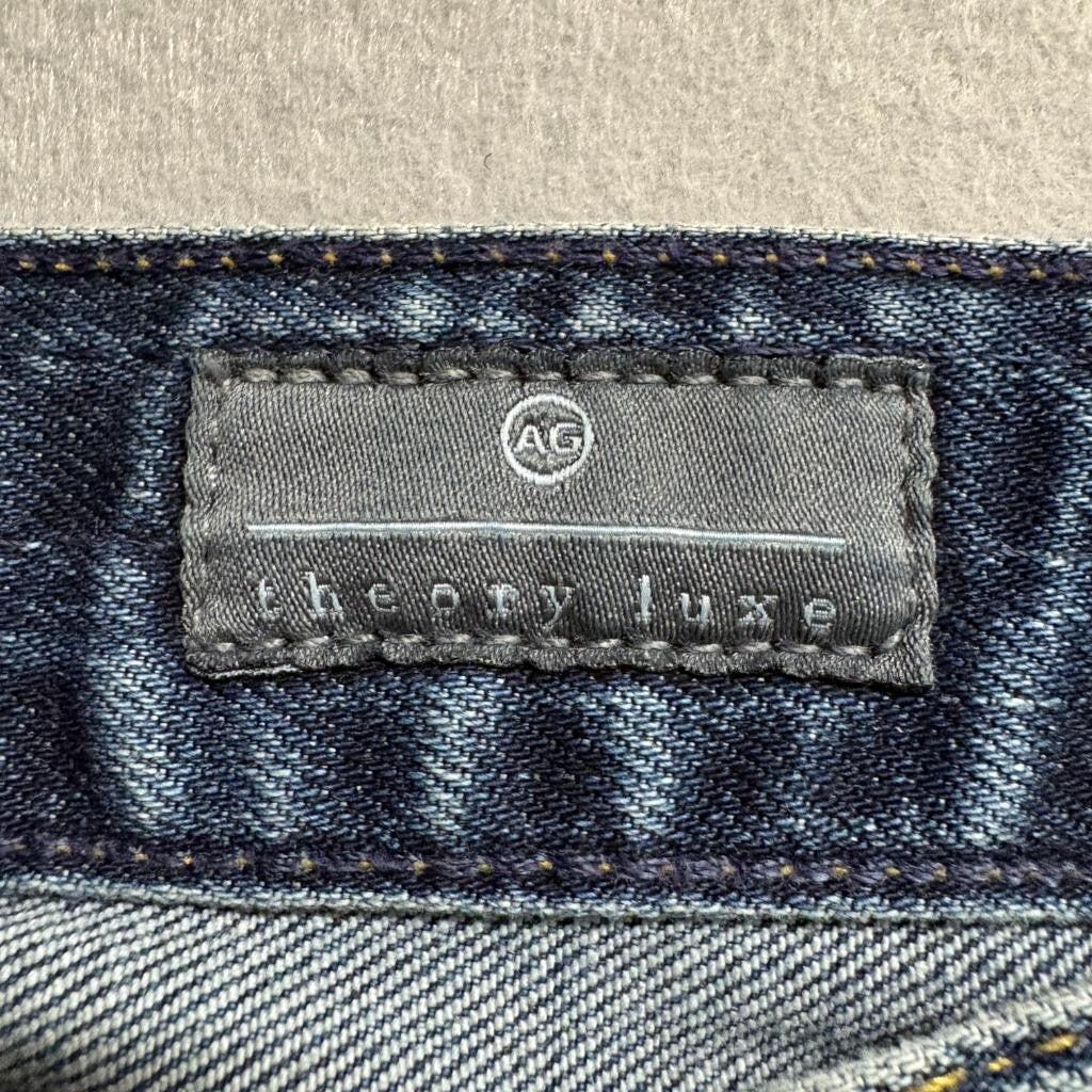 AG Adriano Goldschmied Theory Luxe Nikki Crop Jeans Womens 27 Blue Denim