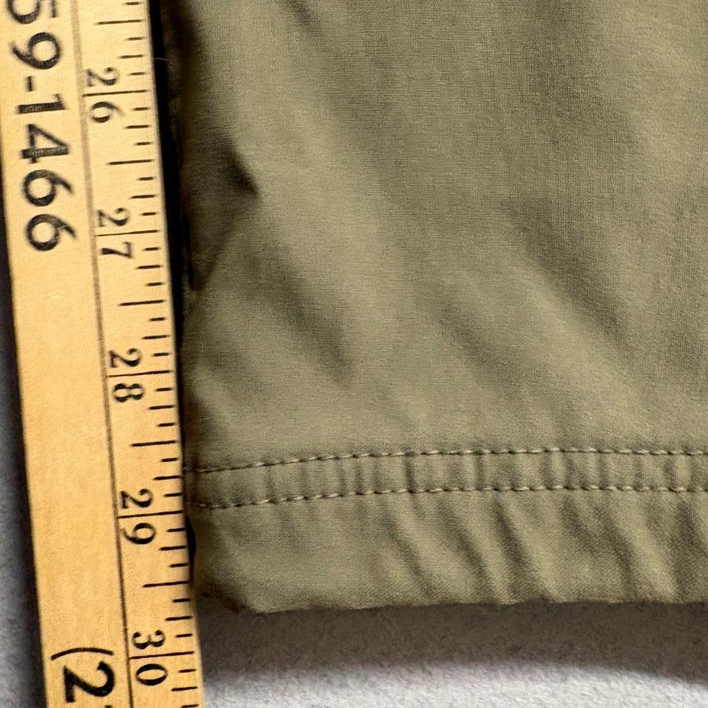 Gerry Mens Lined Hiking Pants 36x32 Green Nylon Spandex Fleece Lined Outdoor