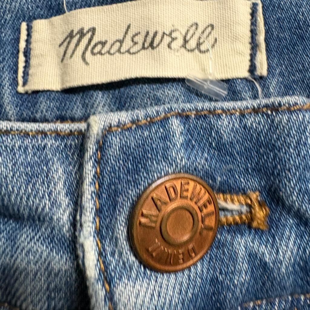Madewell The Perfect Vintage Jean Womens 25 Blue Denim High Rise Raw Hem Stretch
