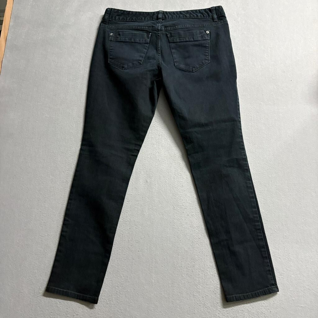 Mossimo Premium Denim Skinny Jeans Womens 12S Black Stretch Fit 4 Short