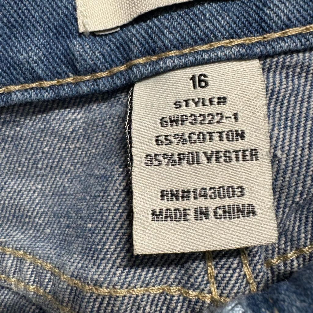 Soho Blue Denim Cargo Jeans Womens Size 16 Blue Wide Leg Utility Pockets