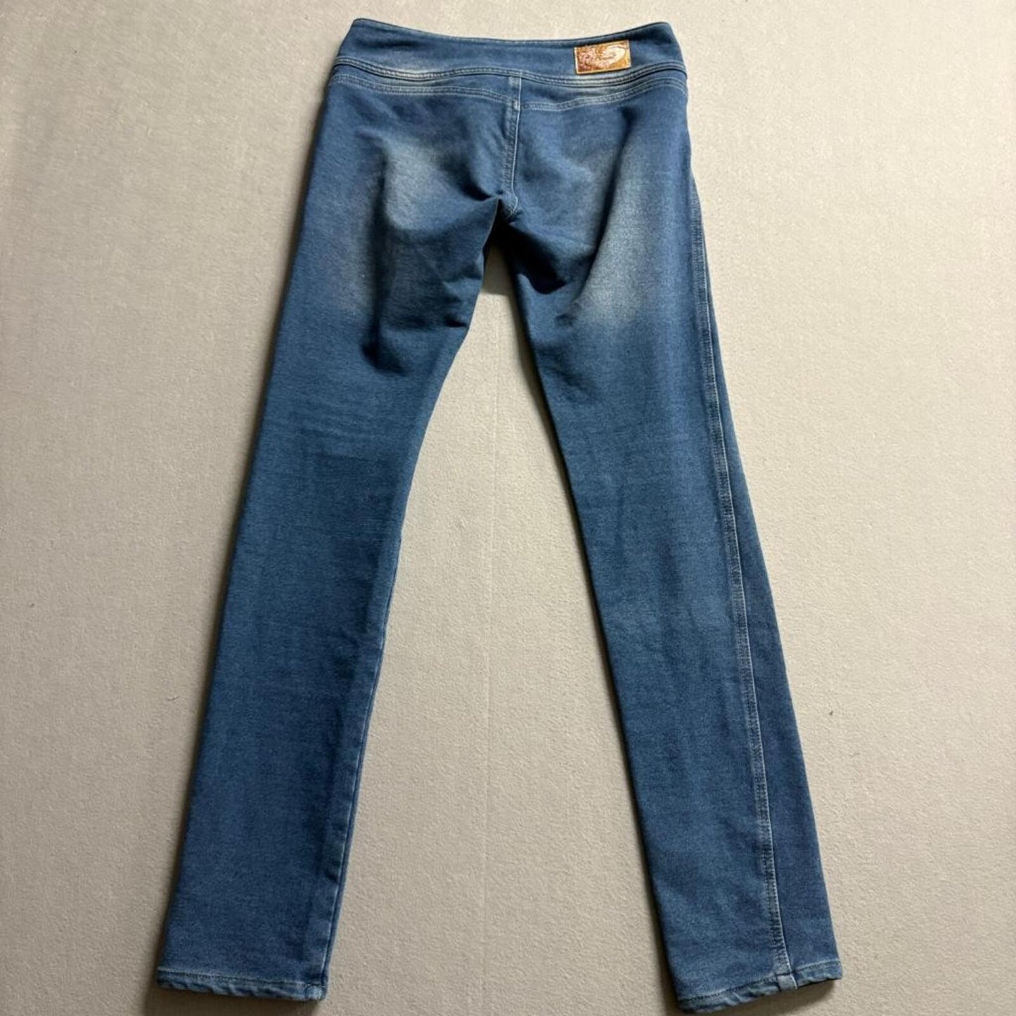 Brunt Jeans Womens 30x32 Blue Denim Low Rise Straight Leg Stretch Knit Jeggings