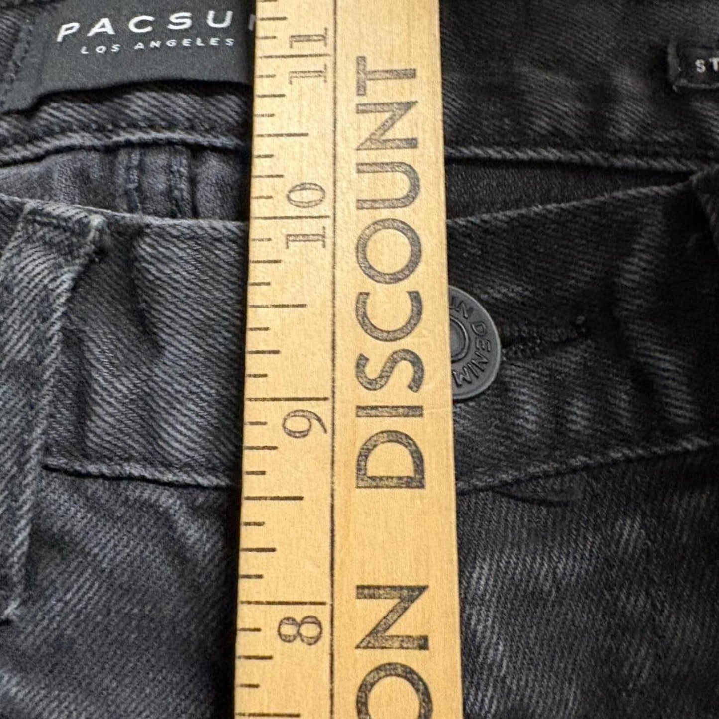 PacSun Stacked Skinny Jeans Mens 31x32 Black Distressed Ripped Moto Denim