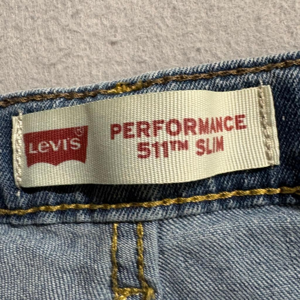 Levis 511 Slim Jeans Boys Size 16 Reg Blue Denim Performance Stretch Pants