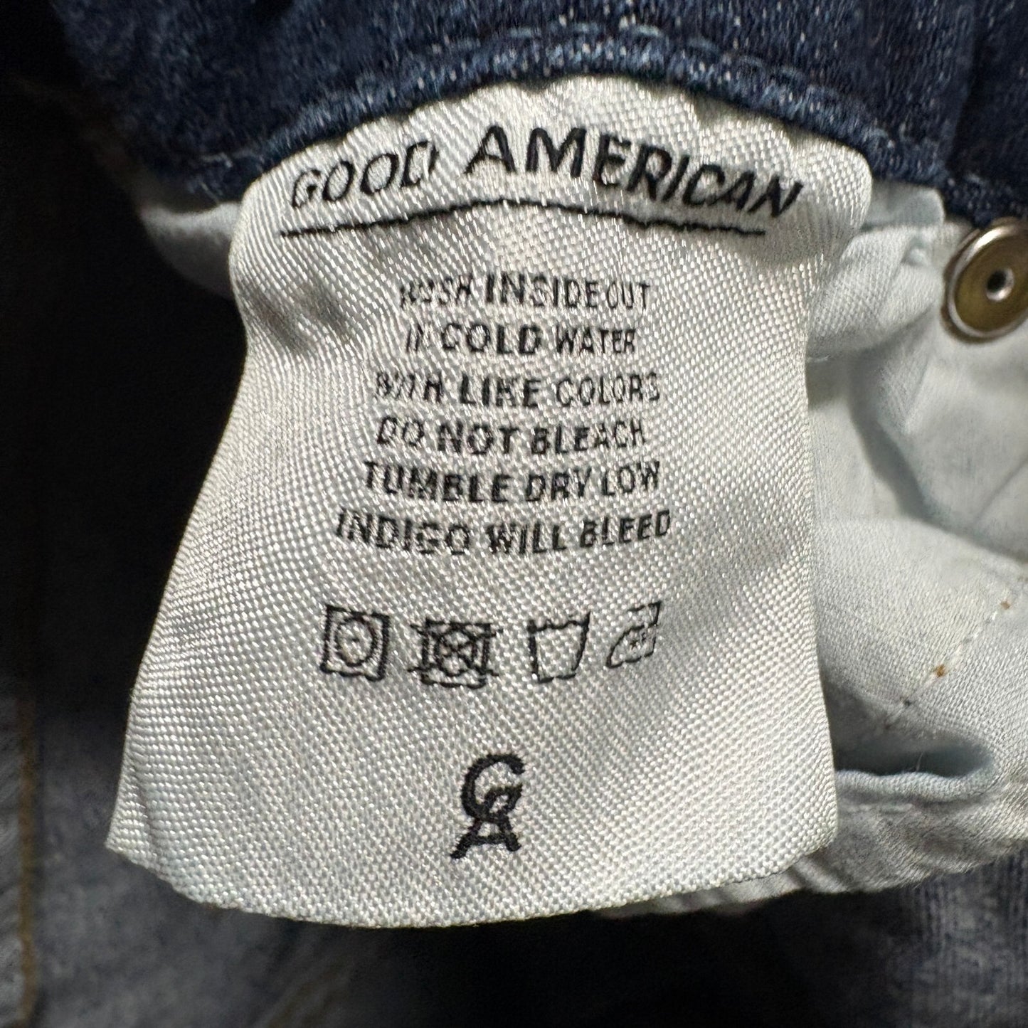 Good American Good Legs Skinny Jeans Distressed Raw Hem Sz 2/26 Classic