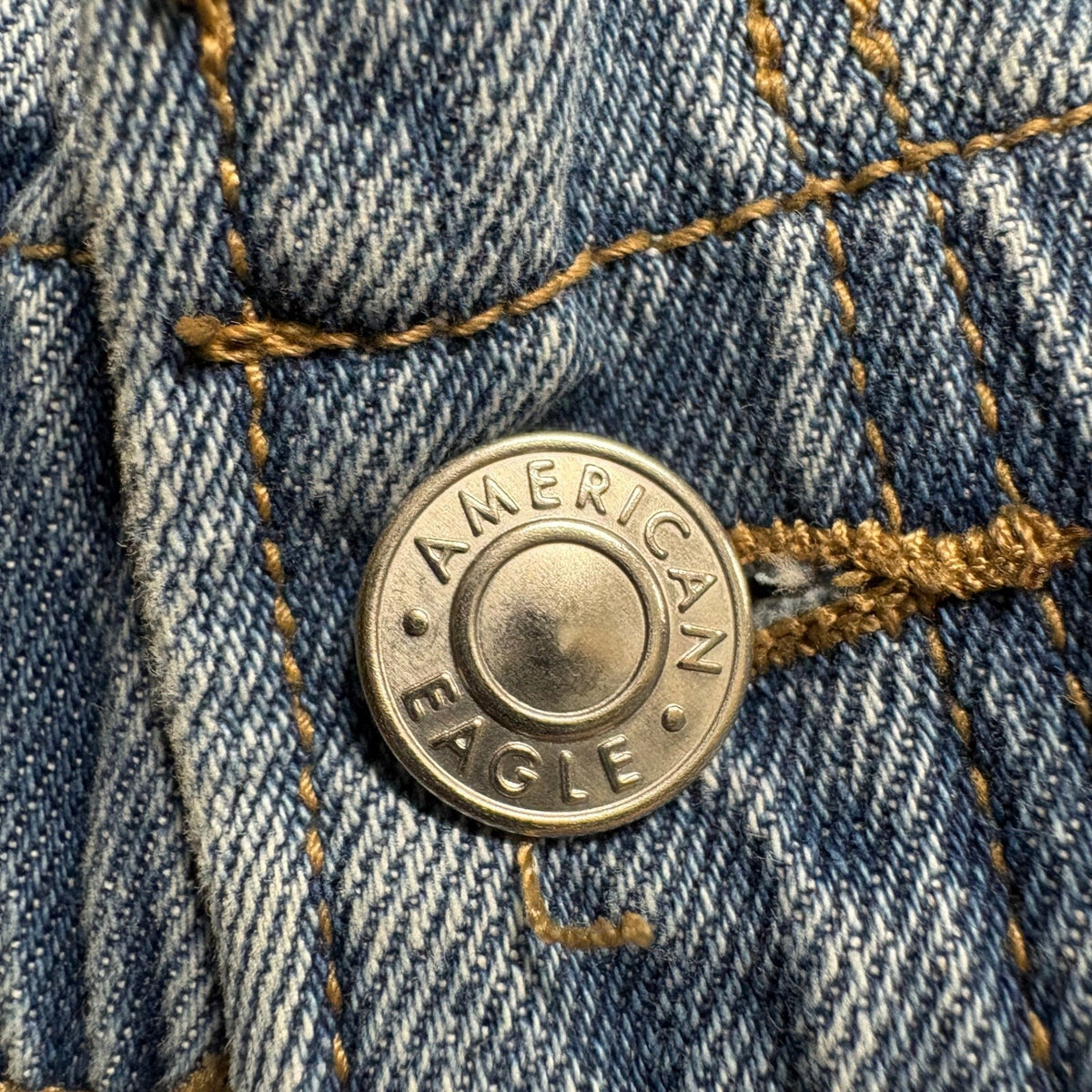American Eagle Women Size 4 Regular High Rise Elastic Waist Mom Jeans Blue Denim