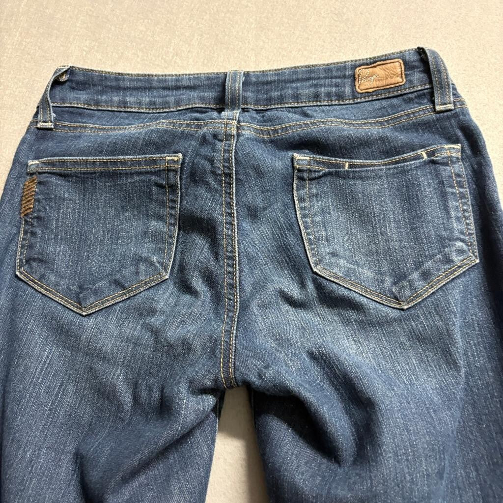 Paige Premium Denim Peg Straight Jeans Womens Size 25 Blue Stretch Made in USA