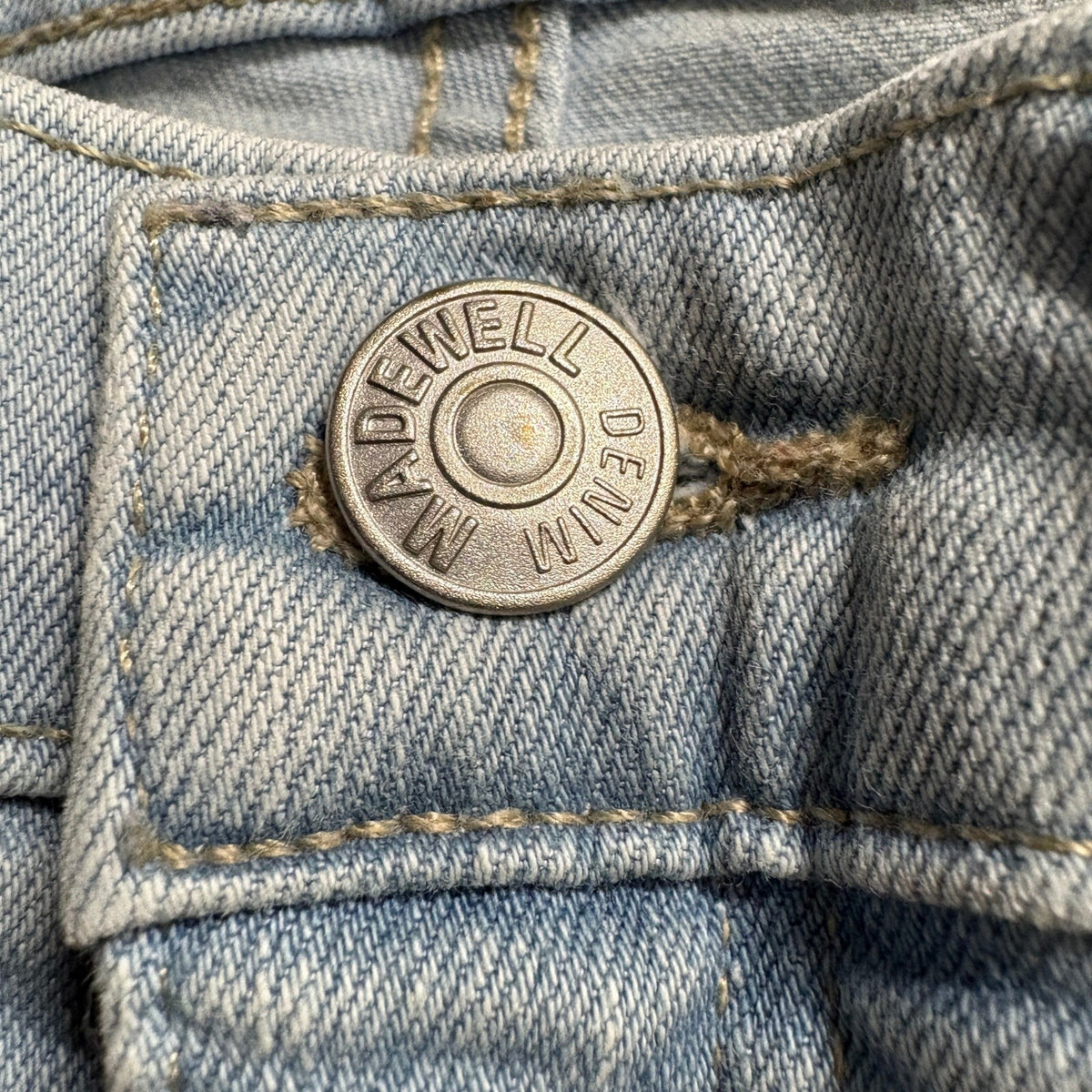 Madewell 9 Inch Mid Rise Skinny Crop Jeans Womens 25T Light Wash Denim Stretch