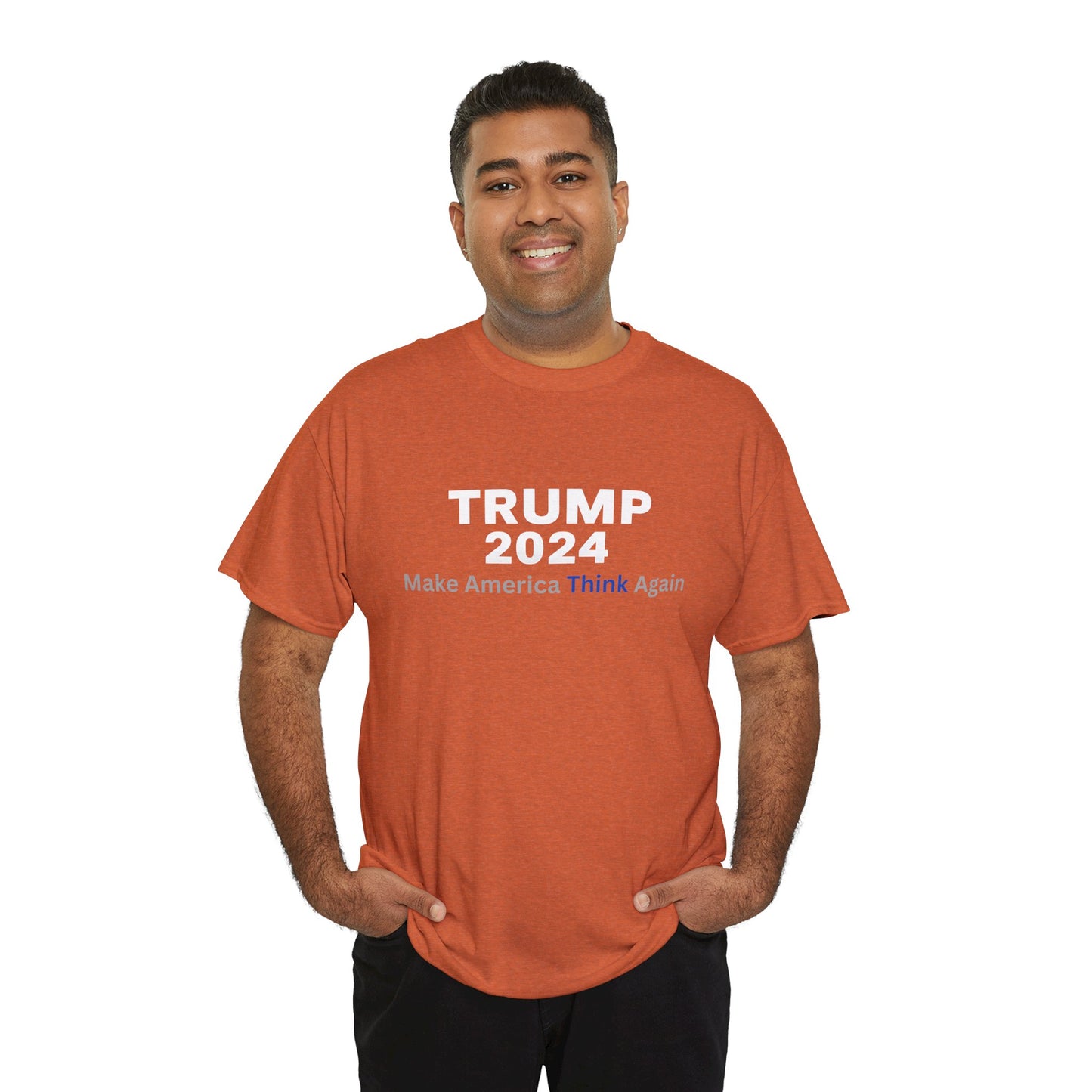 Political Graphic T-Shirt Make America Think Again President Trump