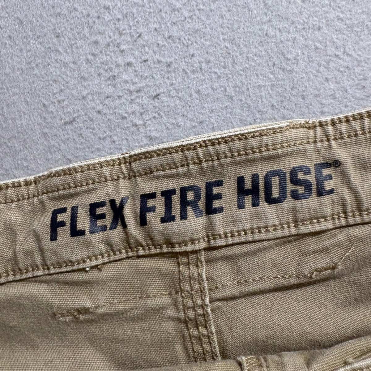 Duluth Trading Co Flex Fire Hose Cargo Pants Mens 42x27 Brown Canvas Workwear