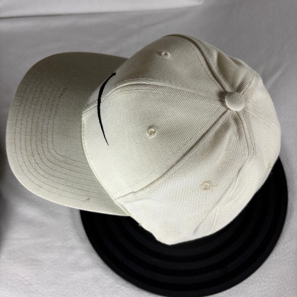 Vintage Nike Swoosh Snapback Hat White Green Under Brim Kee Ed Bangladesh Cap