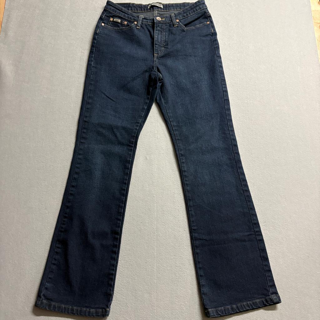 Lee Natural Bootcut Jeans Womens 10 Medium Blue Denim Stretch Mid Rise Pants
