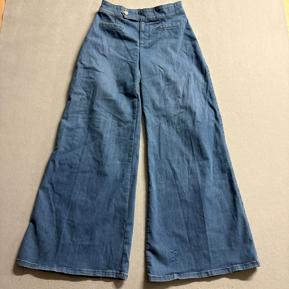Marciano Guess Wide Leg Jeans Womens 27 High Rise Blue Denim Made in USA
