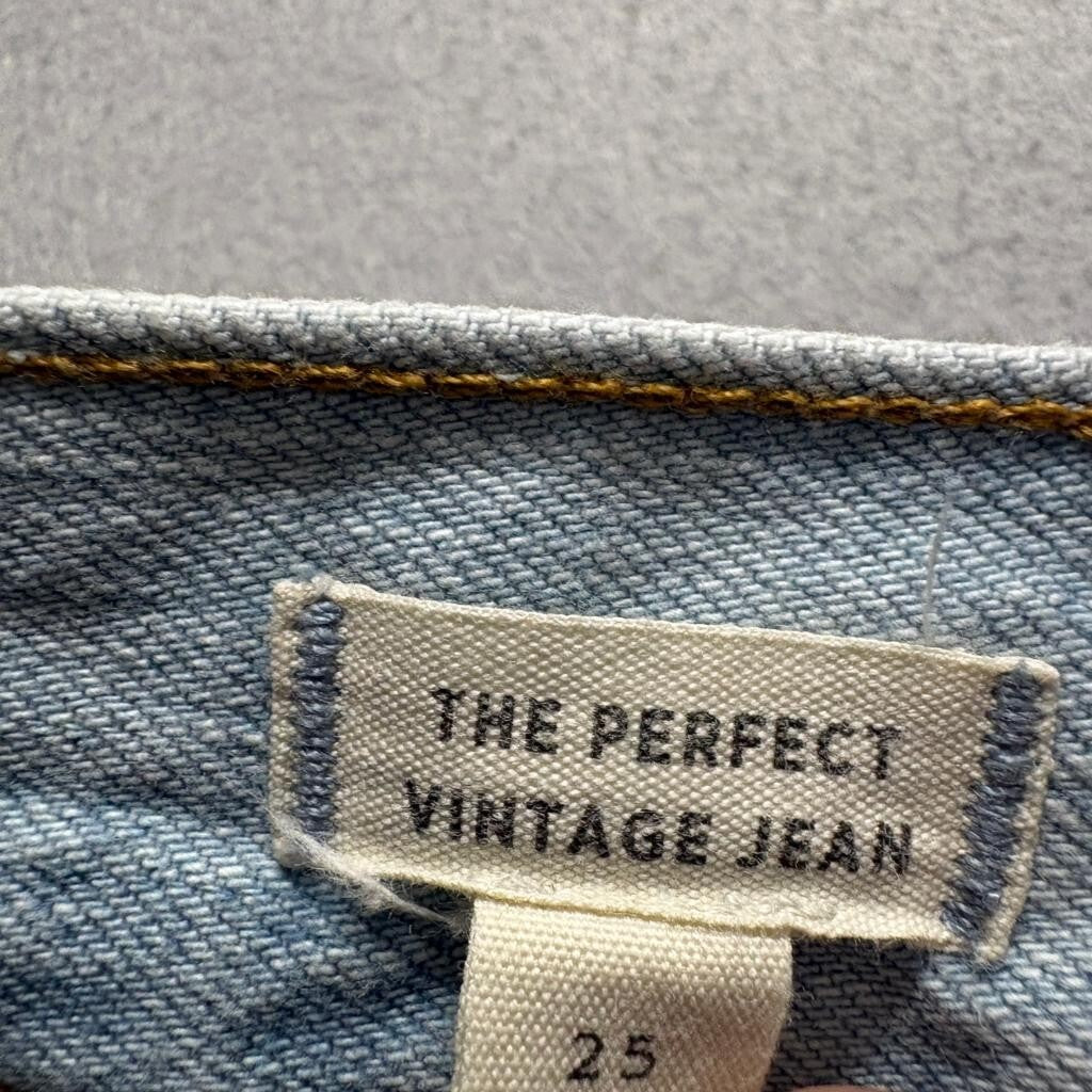 Madewell The Perfect Vintage Jean Womens Size 25 Light Wash Denim High Rise