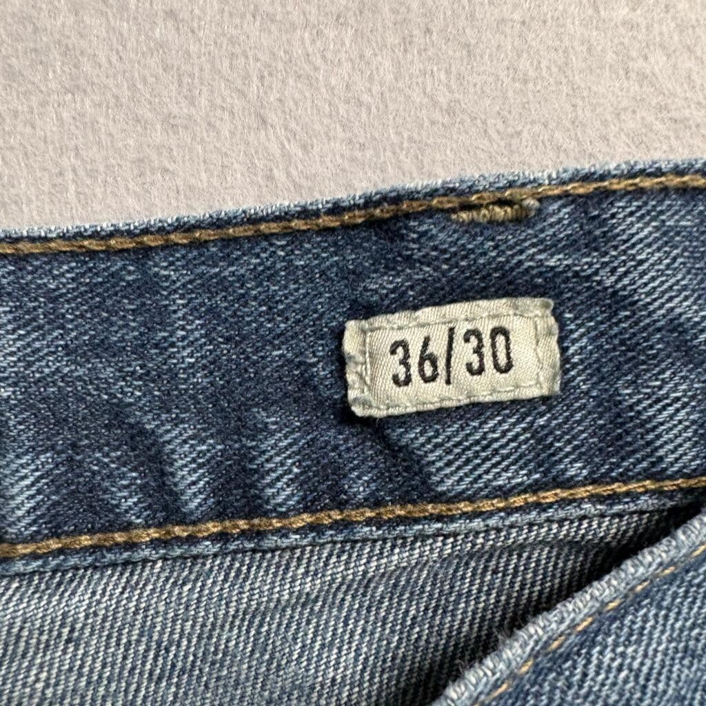 Ariat M4 Legacy Jeans Mens 36x30 Blue Distressed Relaxed Bootcut Denim