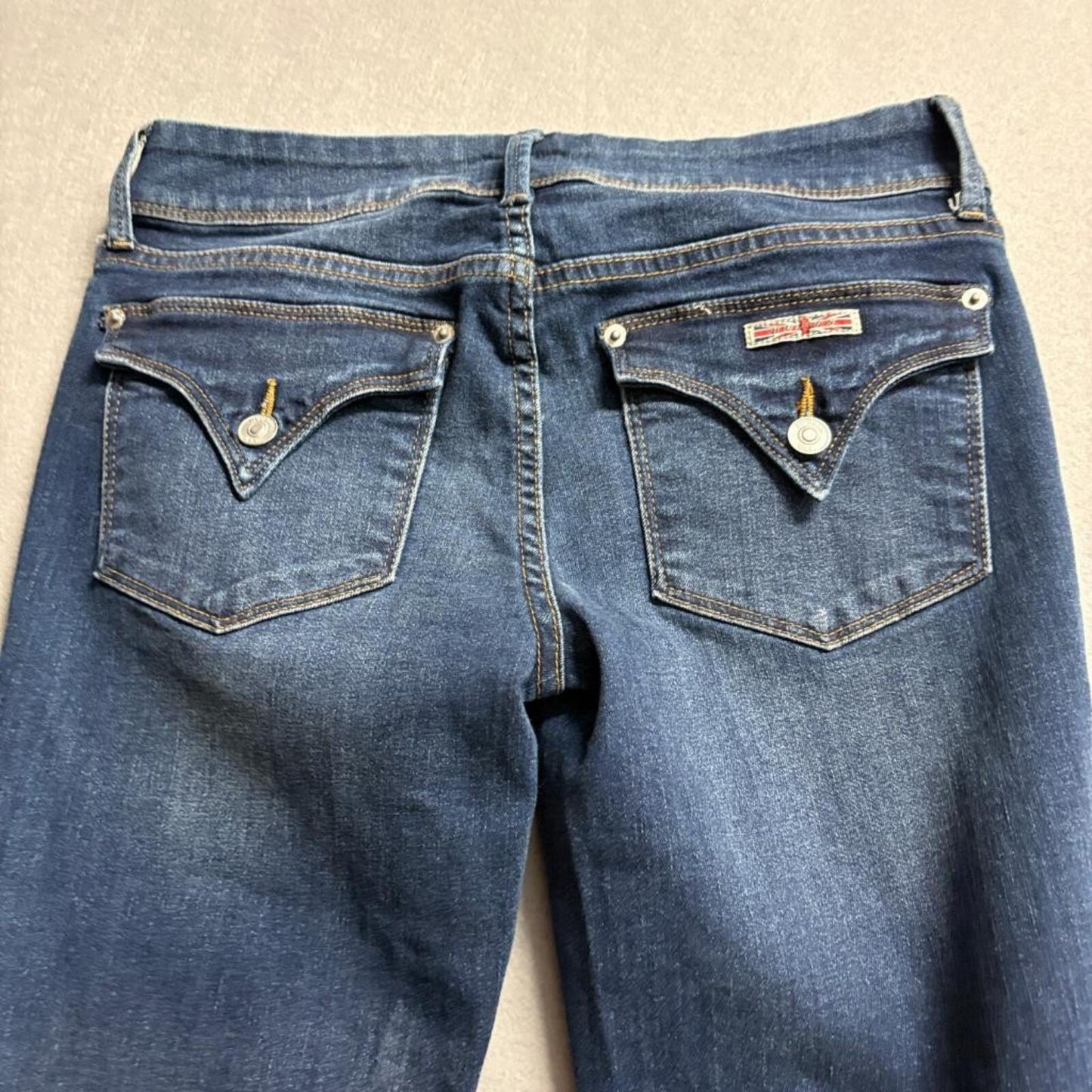 Hudson Signature Bootcut Jeans Womens 29 Blue Denim Flap Pocket Stretch