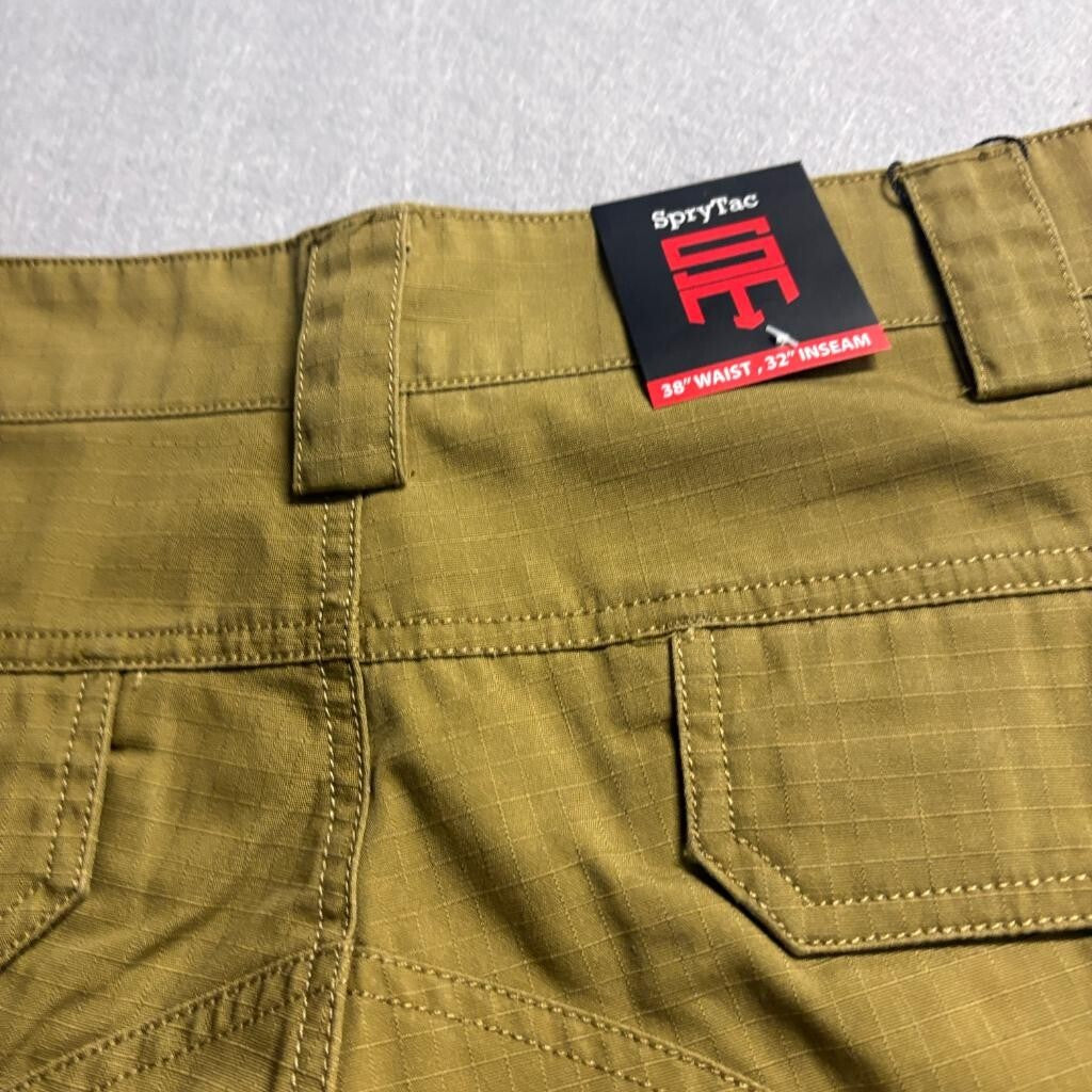 SpryTac Tactical Cargo Pants Mens 38x32 Coyote Brown Ripstop Combat Utility
