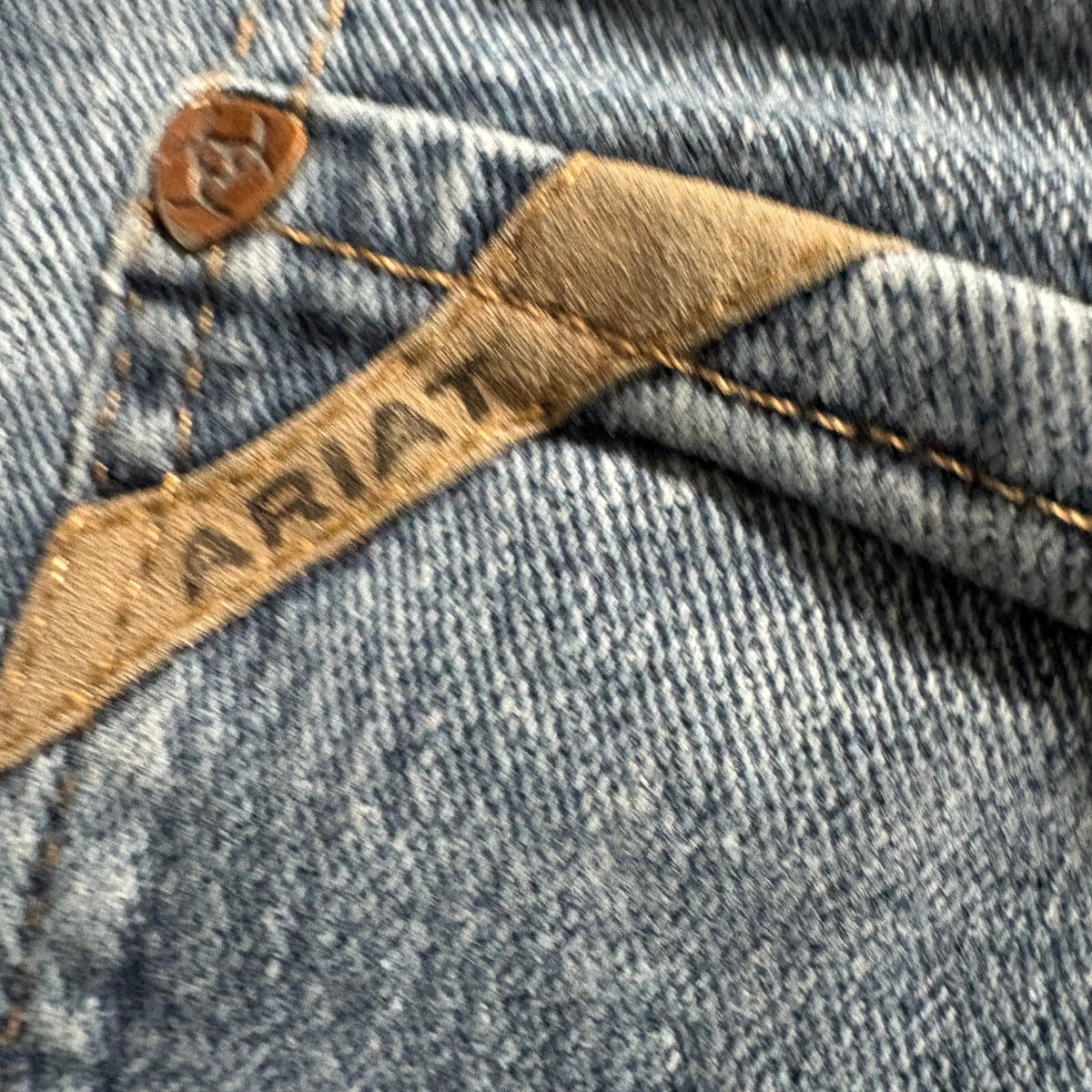 Ariat M4 Low Rise Boot Cut Jeans Mens 40x32 Blue Stretch Denim Western Work