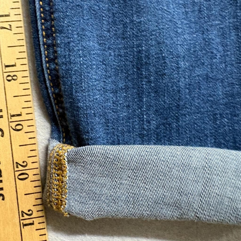 LC Lauren Conrad Girls Skinny Crop Jeans Size 0 Blue Denim Stretch Cuffed