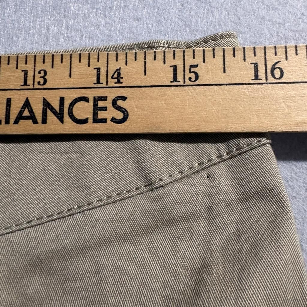 Dickies Girl Khaki Chino Pants Womens Size 9 Tan Stretch Bootcut Low Rise Work