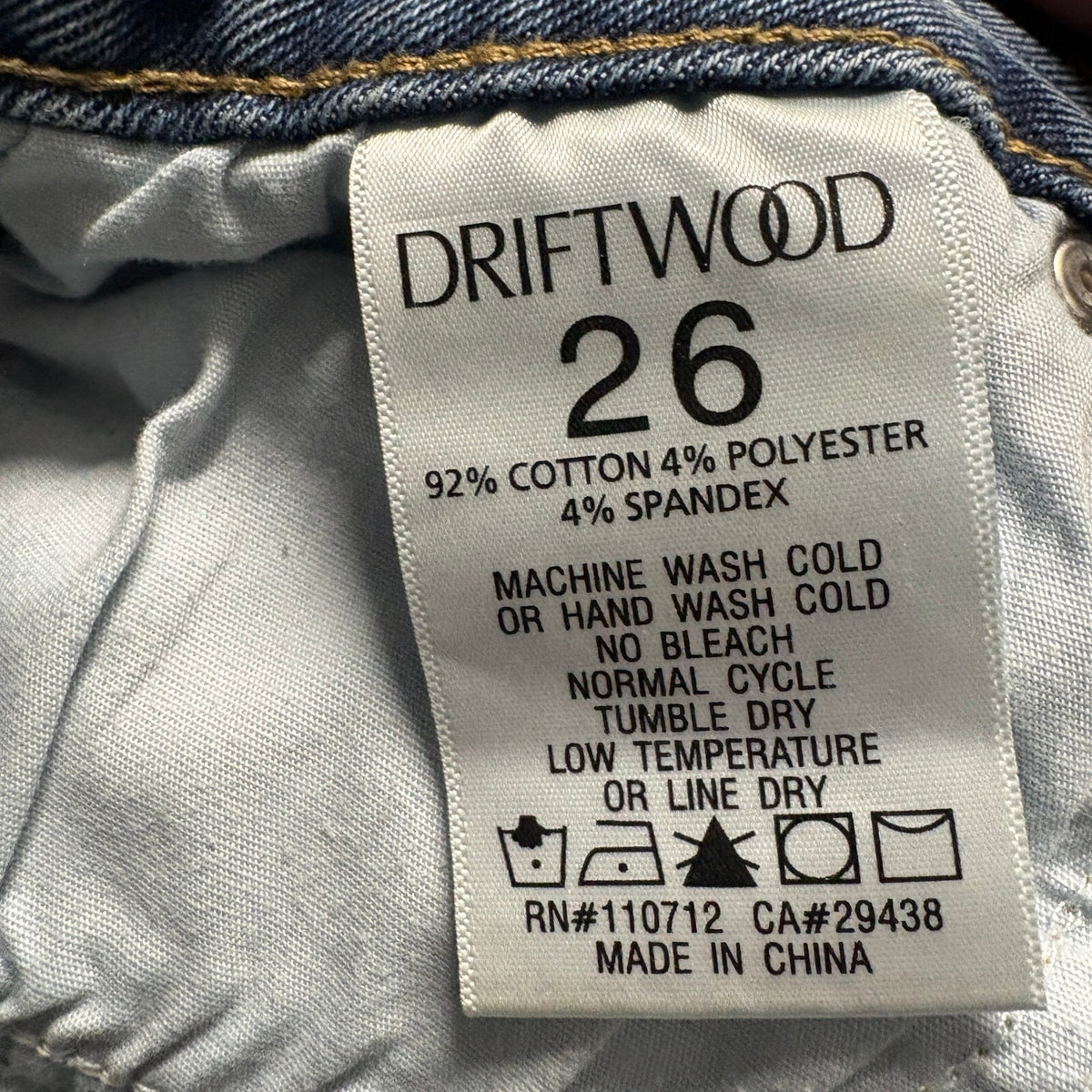 Driftwood Audrey High Rise Embroidered Distressed Jeans Womens 26 Blue Floral