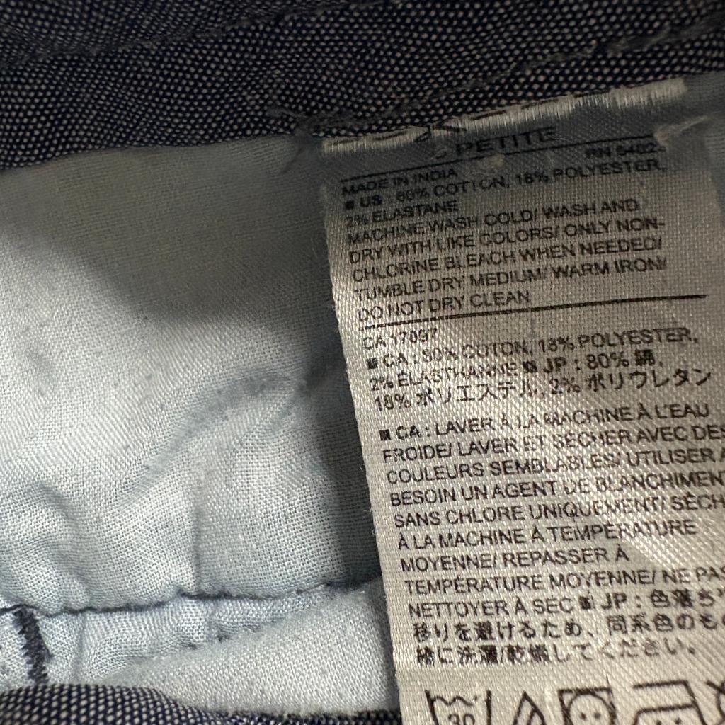 Banana Republic Hampton Jeans Womens 0P Blue Denim Stretch Cropped Petite