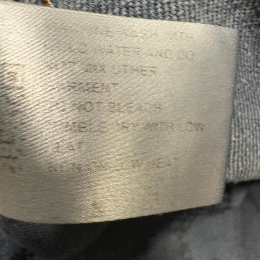 Cider Cargo Jeans Womens Small Blue Denim Wide Leg High Rise Utility Pockets
