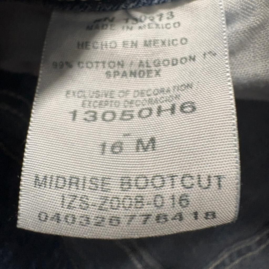 Riders by Lee Mid Rise Bootcut Jeans Womens 16M Blue Denim Stretch