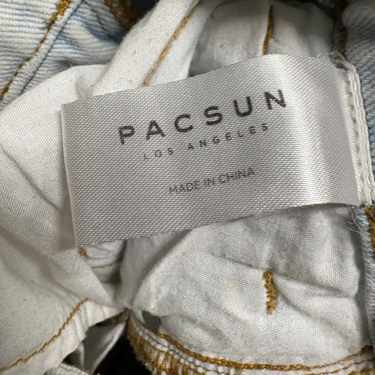 PacSun Womens Two Tone Patchwork Mom Jeans Blue High Rise Straight Leg Size 26