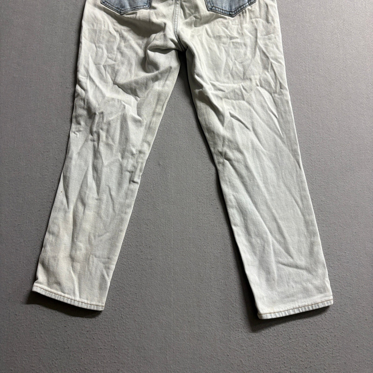 PacSun Womens Two Tone Patchwork Mom Jeans Blue High Rise Straight Leg Size 26