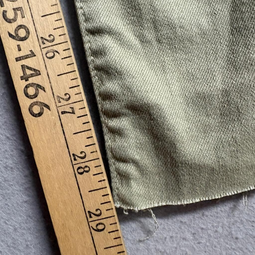 Zara Trafaluc Slim Jeans Womens 2 Green Olive Raw Hem Stretch Denim Pants