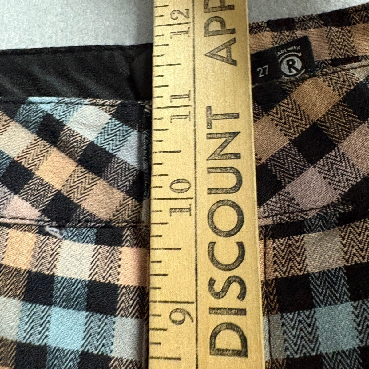 Volcom Plaid Trousers Womens Size 27 Multicolor Gingham Straight Leg Ankle Pants