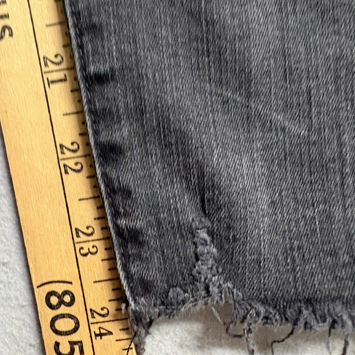 Madewell 9 High Rise Skinny Jeans Womens 24 Black Button Fly Raw Hem Stretch