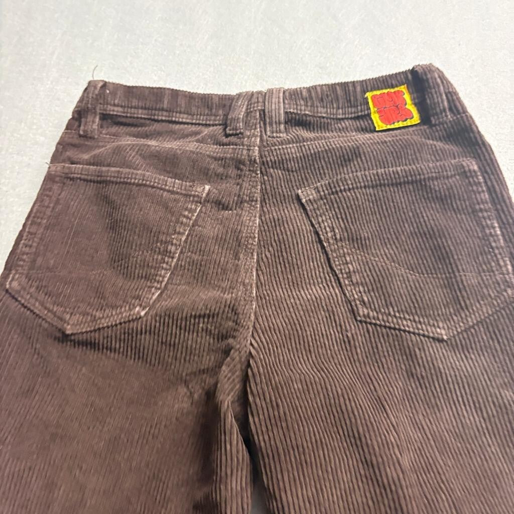 Empyre Relax Corduroy Pants Mens 28 Brown Skate Y2K Distressed Ripped
