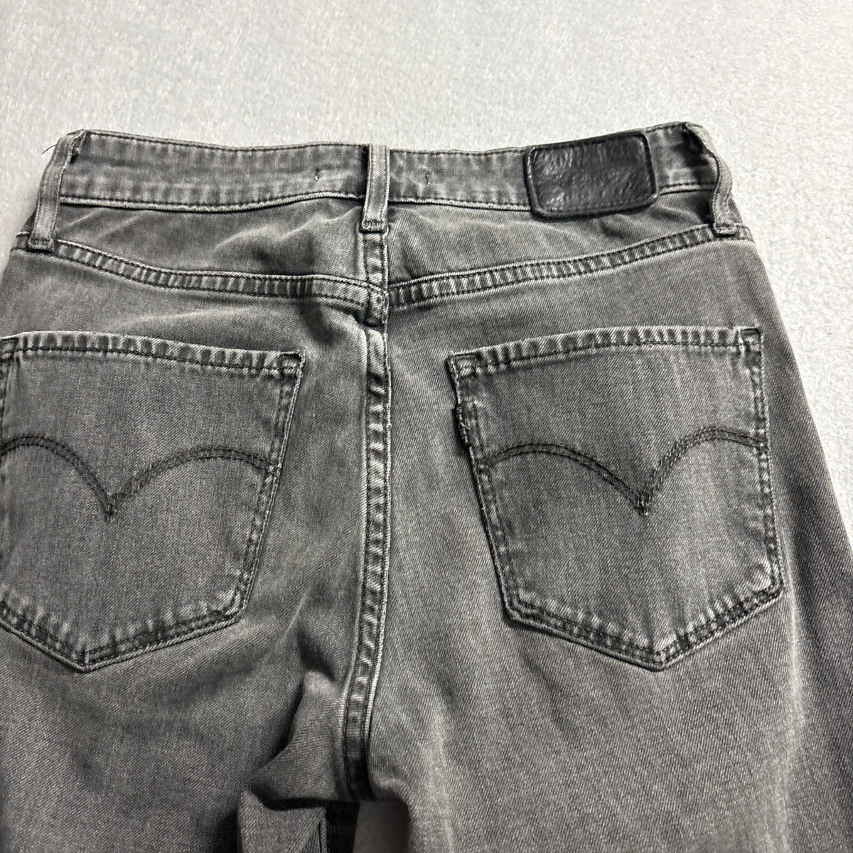 Levis Premium 721 High Rise Skinny Jeans Womens 25 W25 L30 Black Charcoal Denim