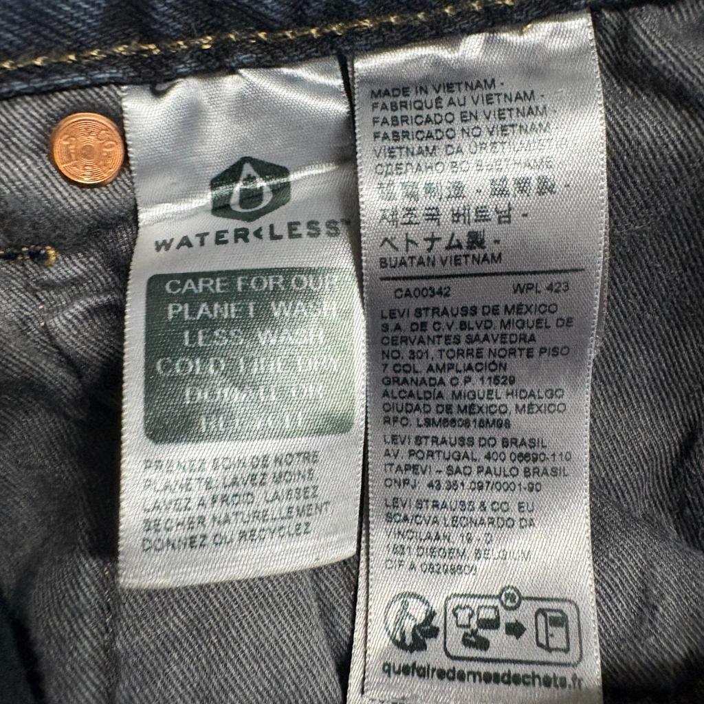 Levis Premium 501 Original Fit Jeans Mens 34x32 Dark Wash Button Fly Blue Denim
