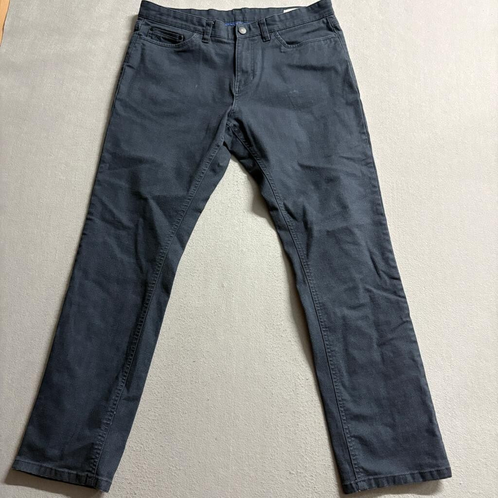 English Laundry Mens 5 Pocket Pants 34x32 Gray Cotton Blend Stretch Straight Leg