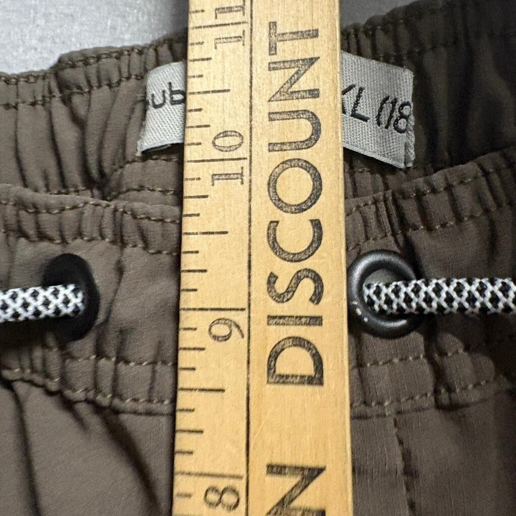 Public Supply NYC Cargo Jogger Pants Girls XL 18 Brown Stretch Utility Pockets