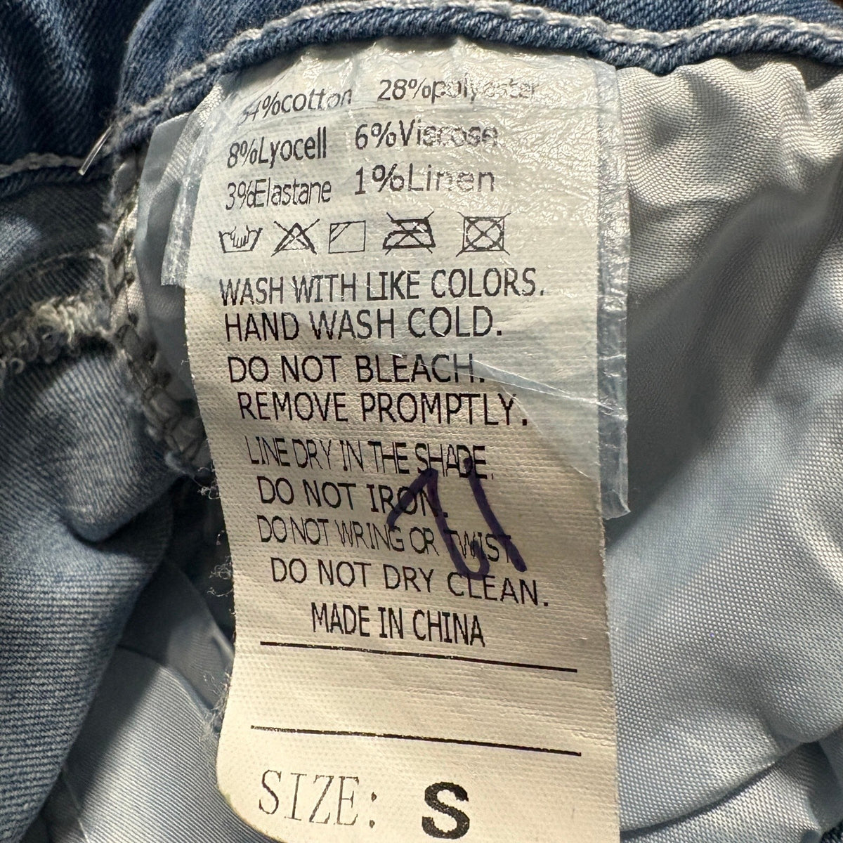 Unbranded Womens Wide Leg Jeans Size S Blue Denim High Rise Stretch Comfort