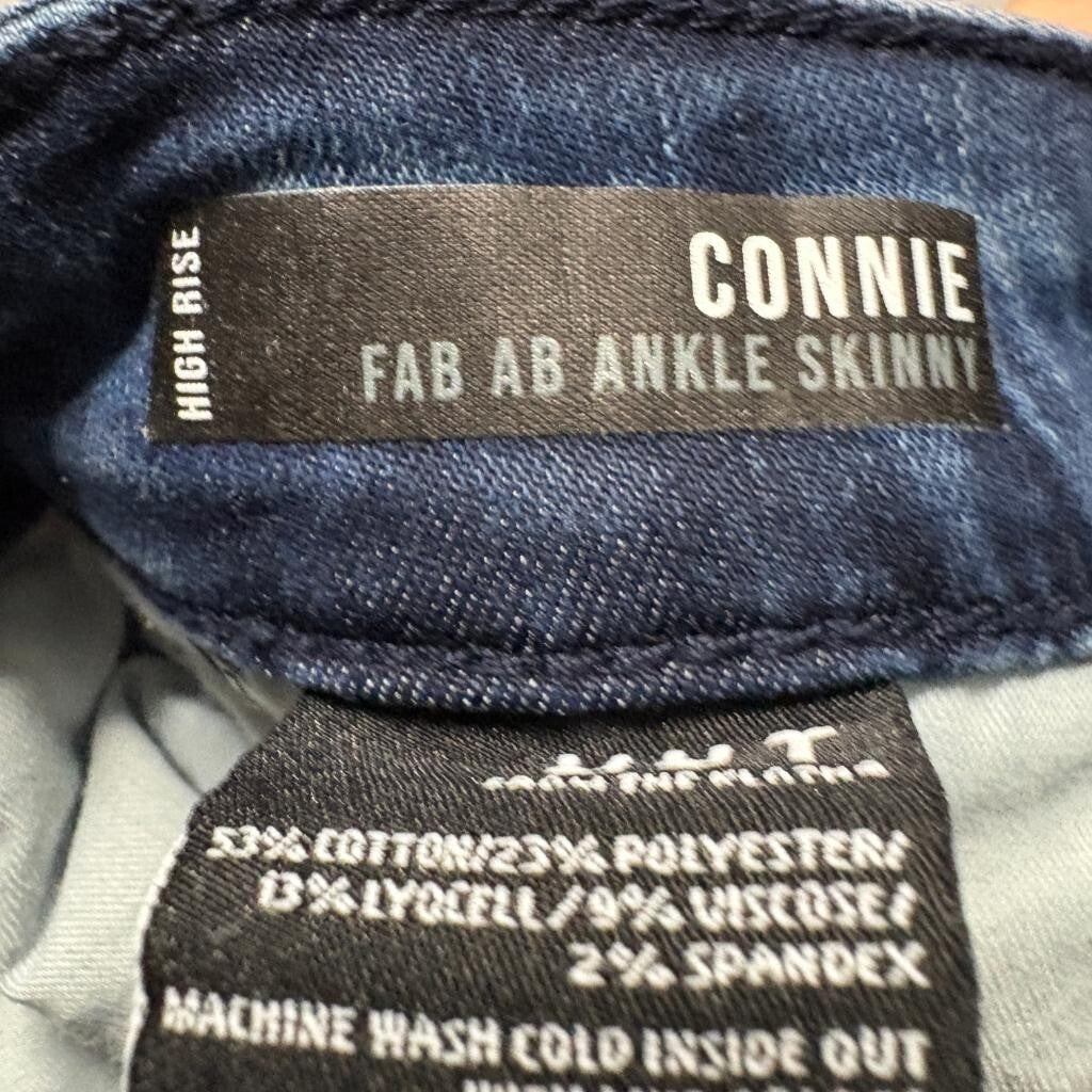 Kut from the Kloth Connie High Rise Fab Ab Ankle Skinny Jeans Womens Size 6 Blue