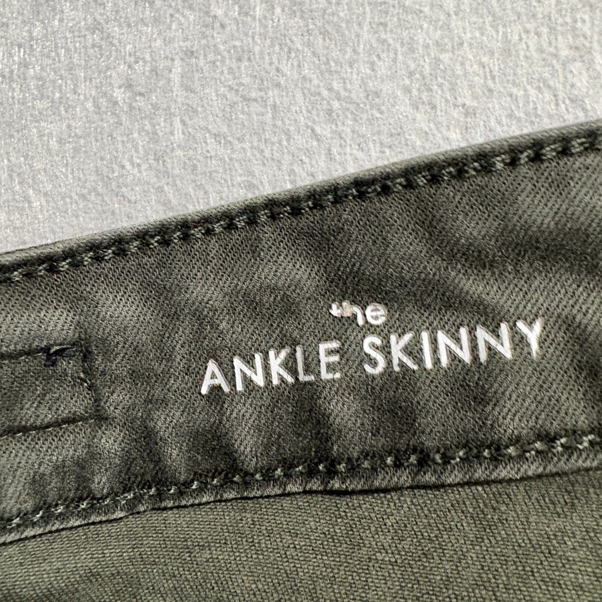 Liverpool Los Angeles The Ankle Skinny Jeans Womens 4P Olive Green Stretch Denim