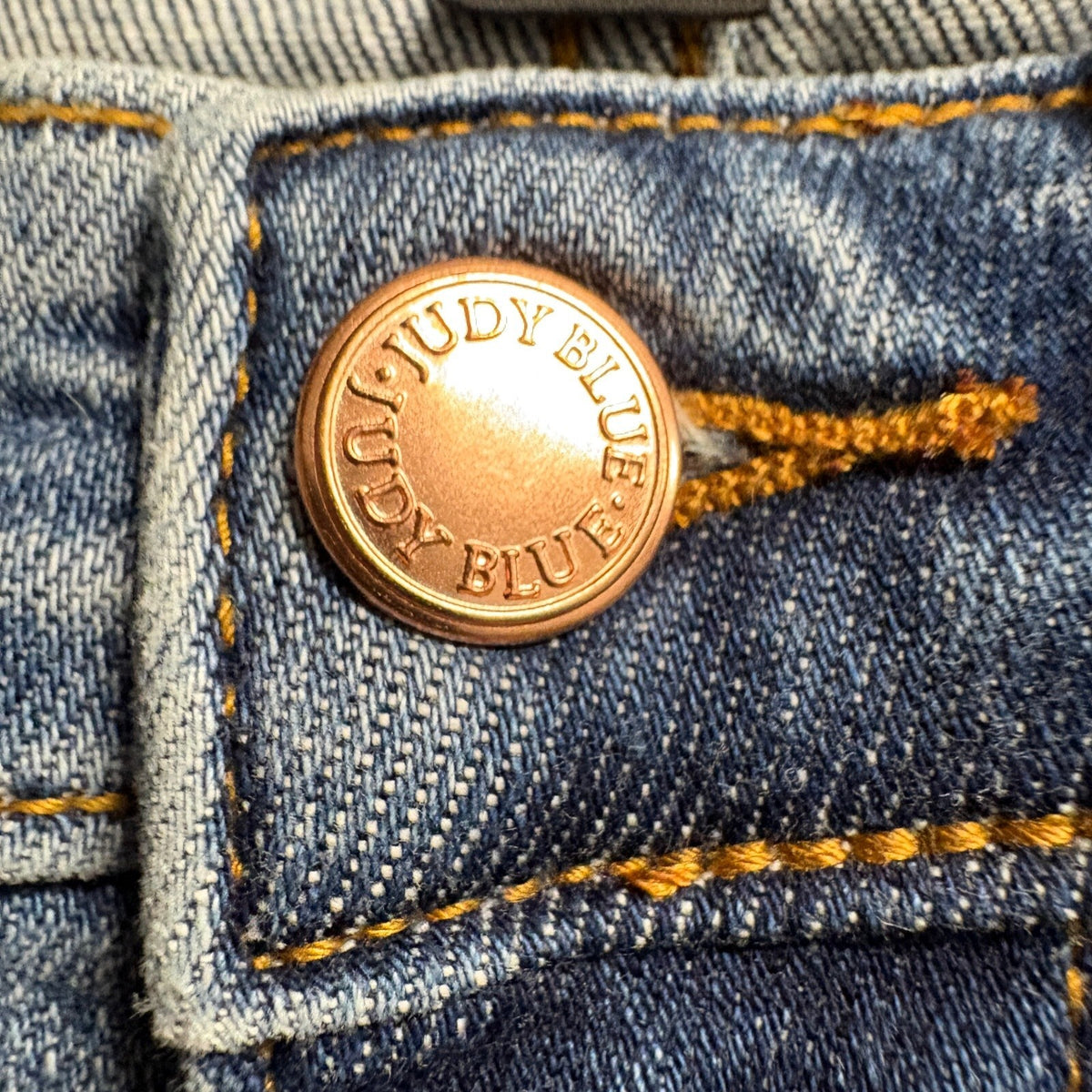 Judy Blue Boot Cut Jeans Womens Size 1/25 Distressed Raw Hem High Rise Stretch